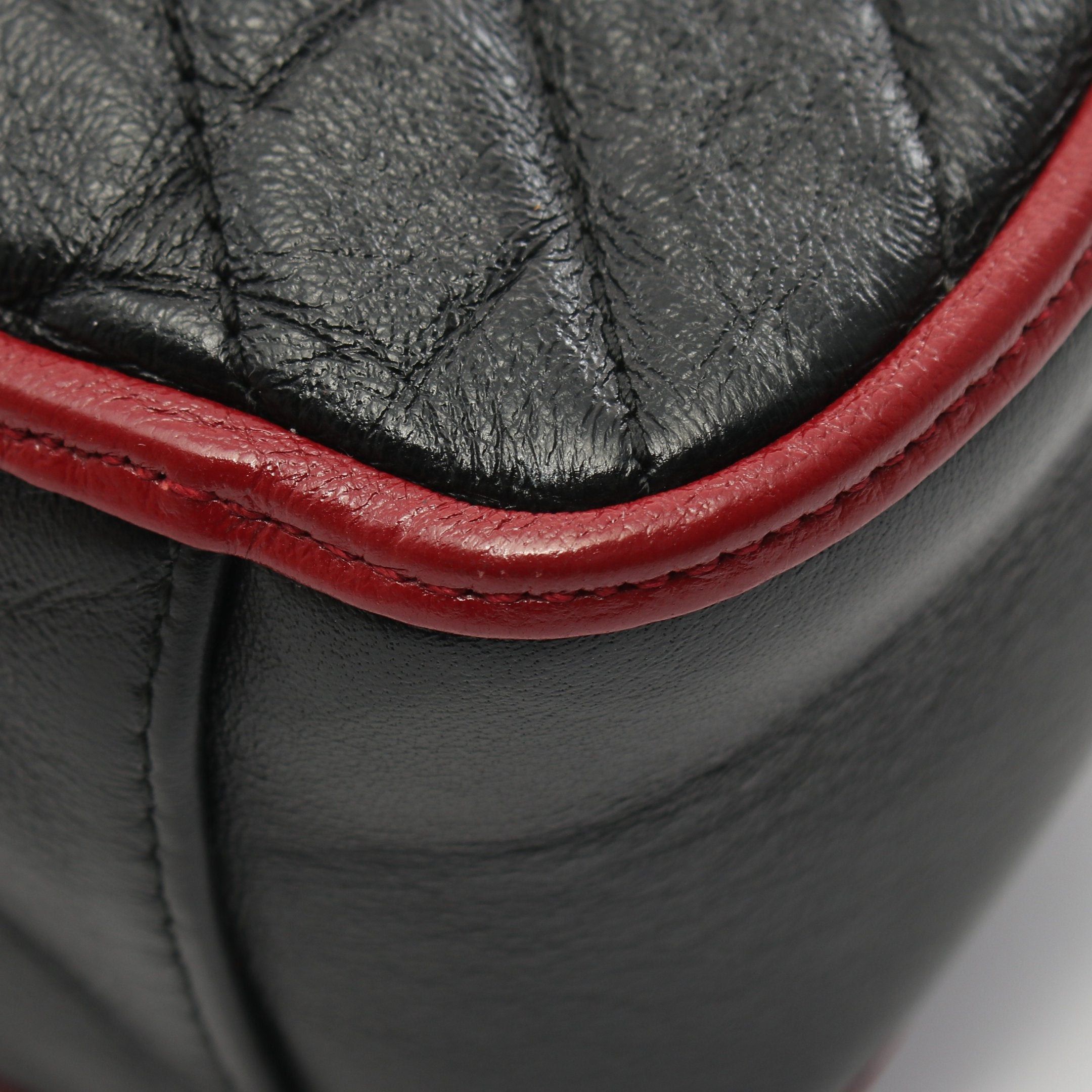 Gucci Gucci Gg Marmont Handbag Leather Black Red Size ONE SIZE - 5 Thumbnail