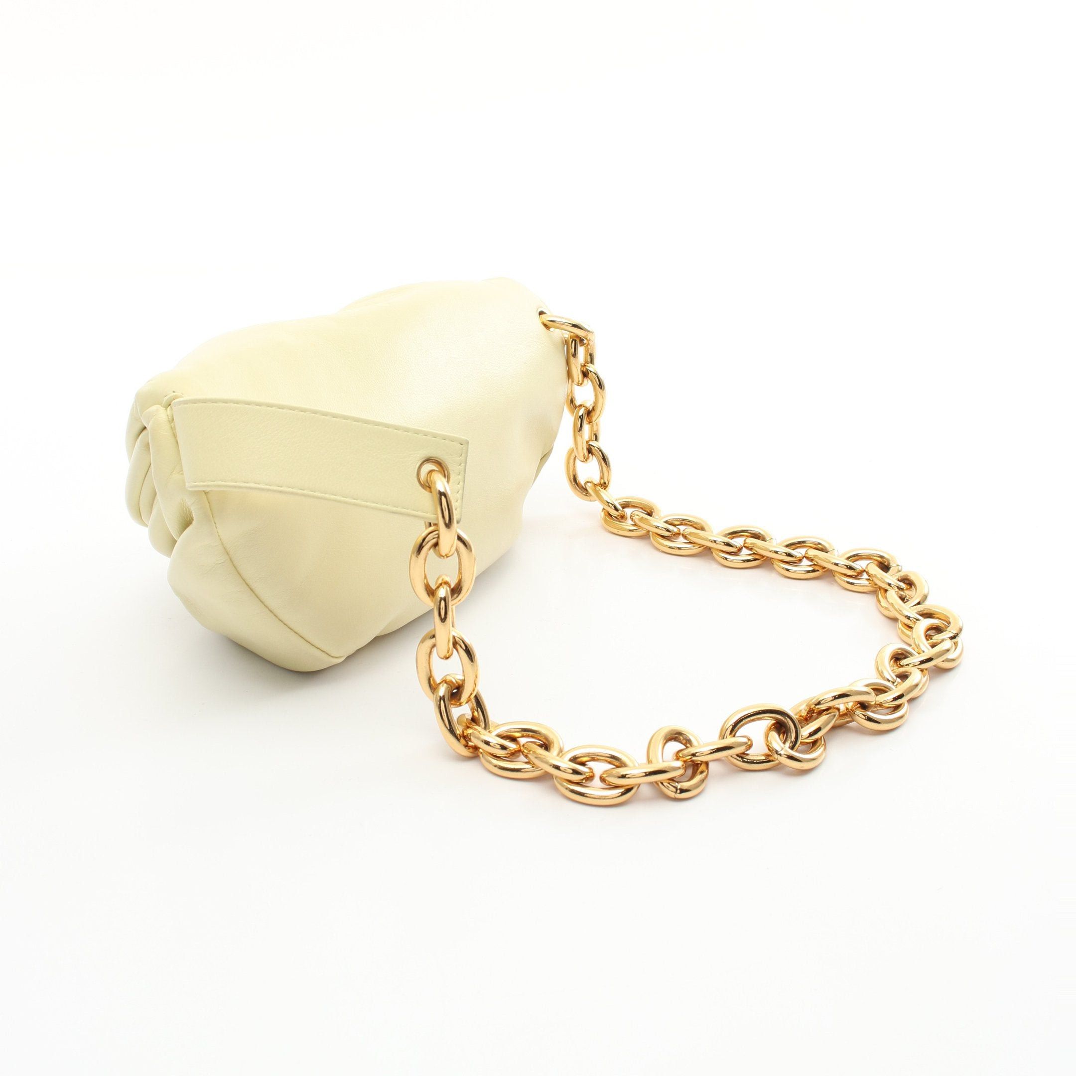 Bottega Veneta Bottega Veneta The Chain Pouch Mini Body Bag Leather Light Yellow Size ONE SIZE - 2 Thumbnail