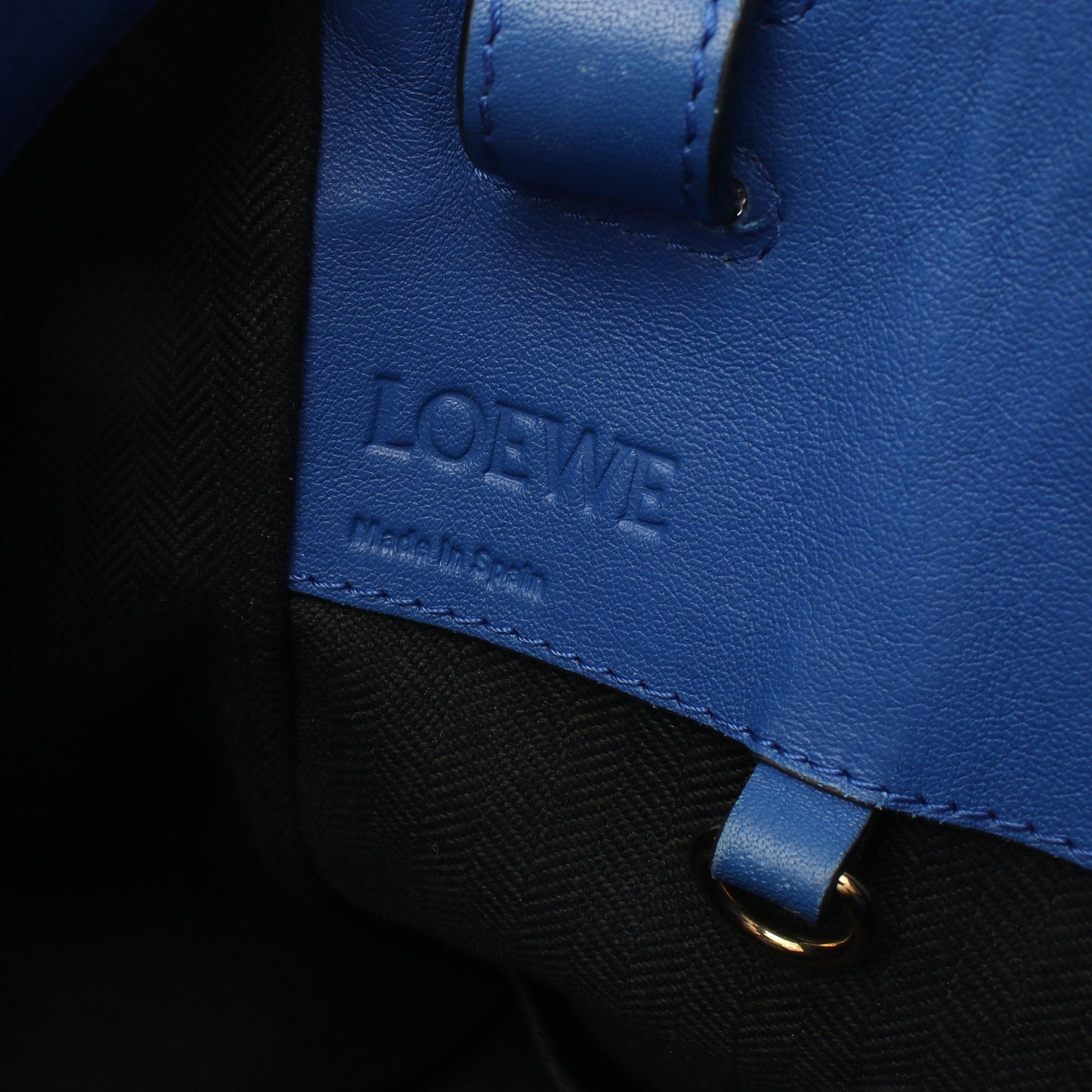 Loewe Loewe Hammock Small Handbag Leather Blue Black Size ONE SIZE - 4 Thumbnail