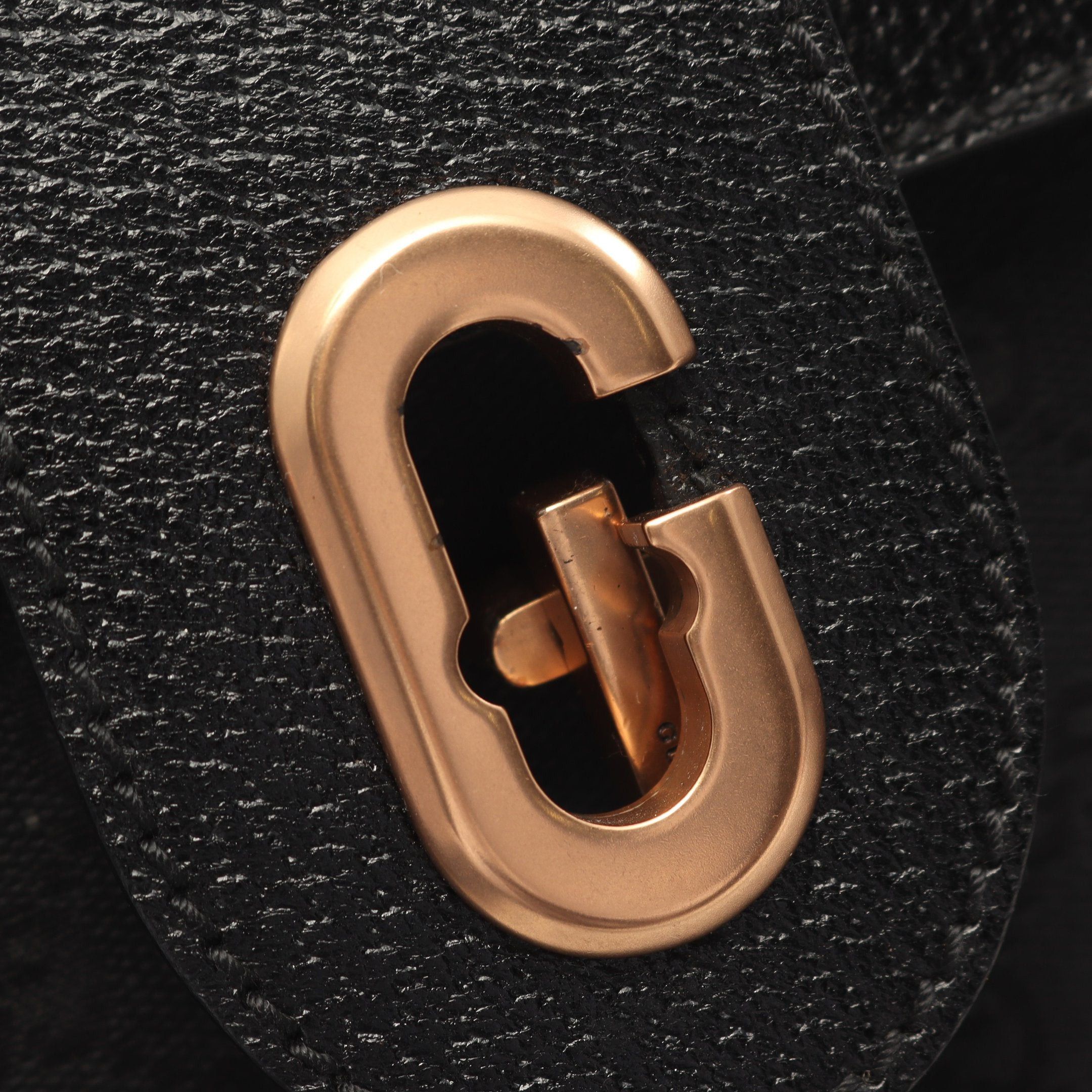 Gucci Gucci Gg Canvas Handbag Tote Bag Leather Black Size ONE SIZE - 7 Thumbnail
