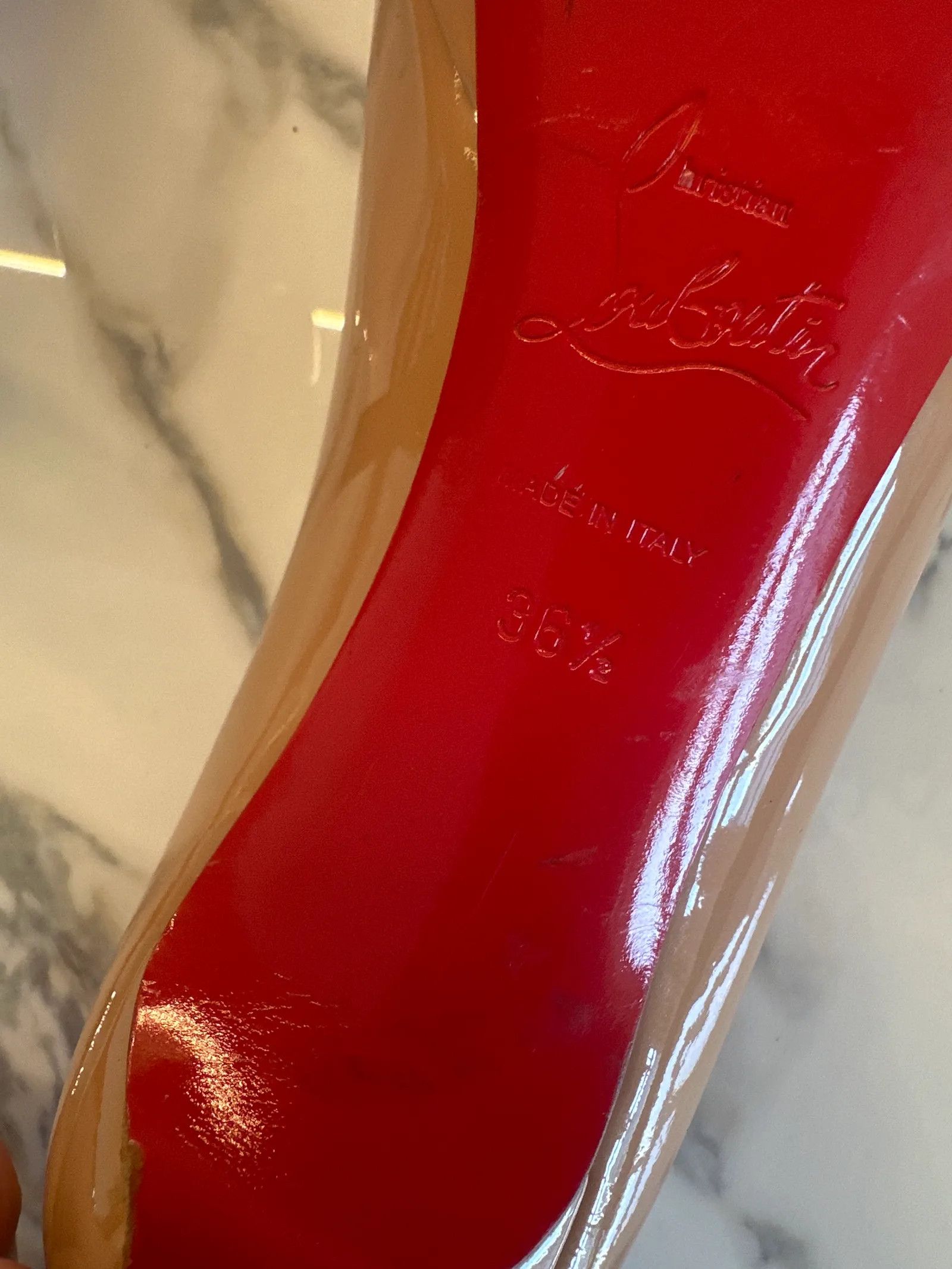 Christian Louboutin Christian Louboutin New Simple Pump 85 Patent Heels Size US 6.5 / IT 36.5 - 3 Thumbnail