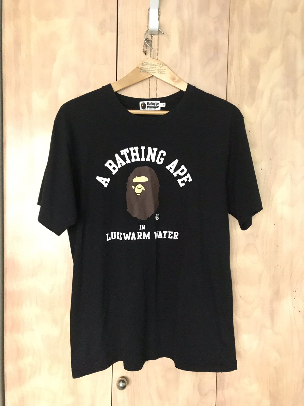 Bape A Bathing Ape In Lukewarm Water Black Bape T-shirt | Grailed