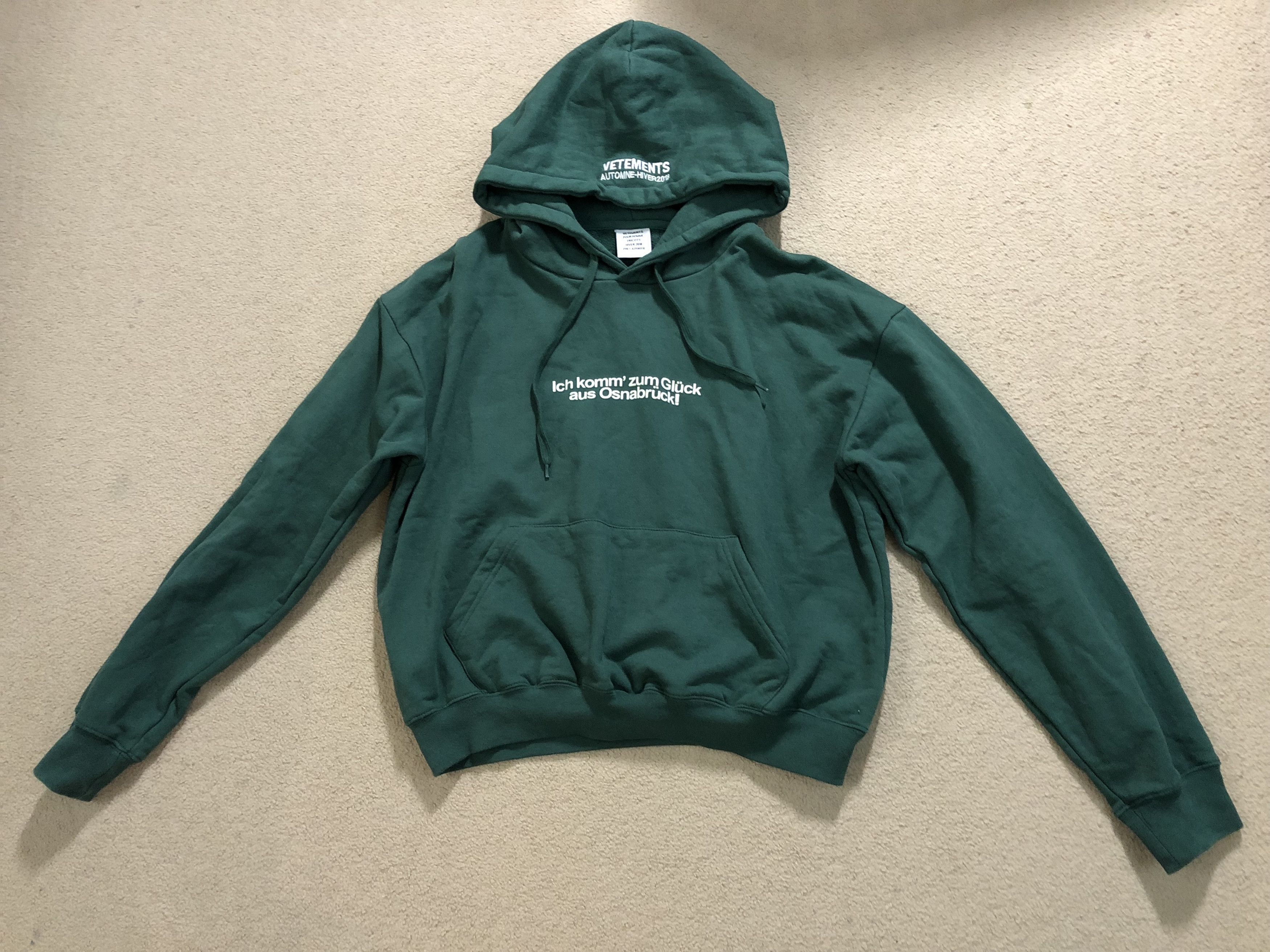 Vetements Vetements Green Tourist Hoodie | Grailed