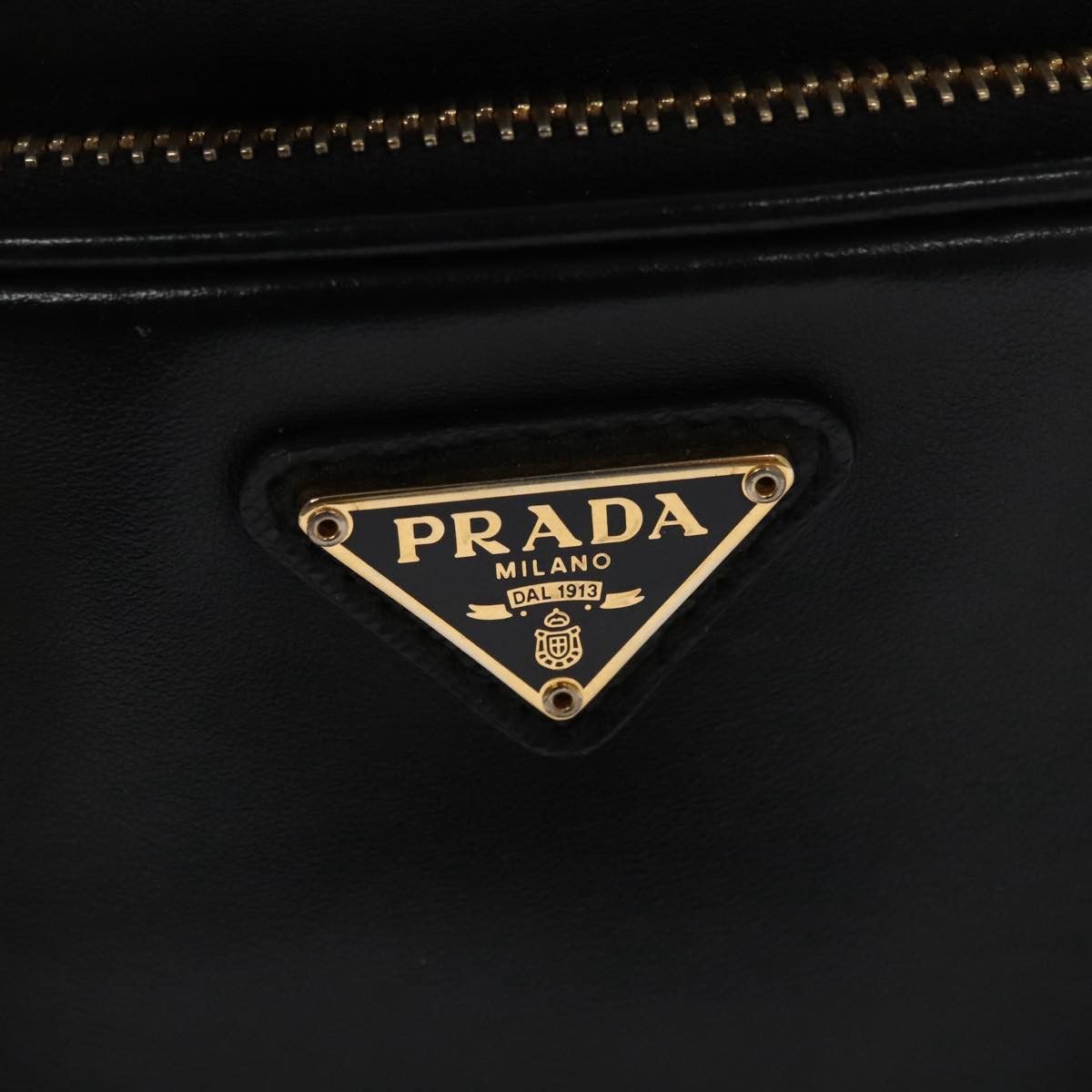 Prada Black Leather Handbag (Pre-Owned) Size ONE SIZE - 14 Thumbnail