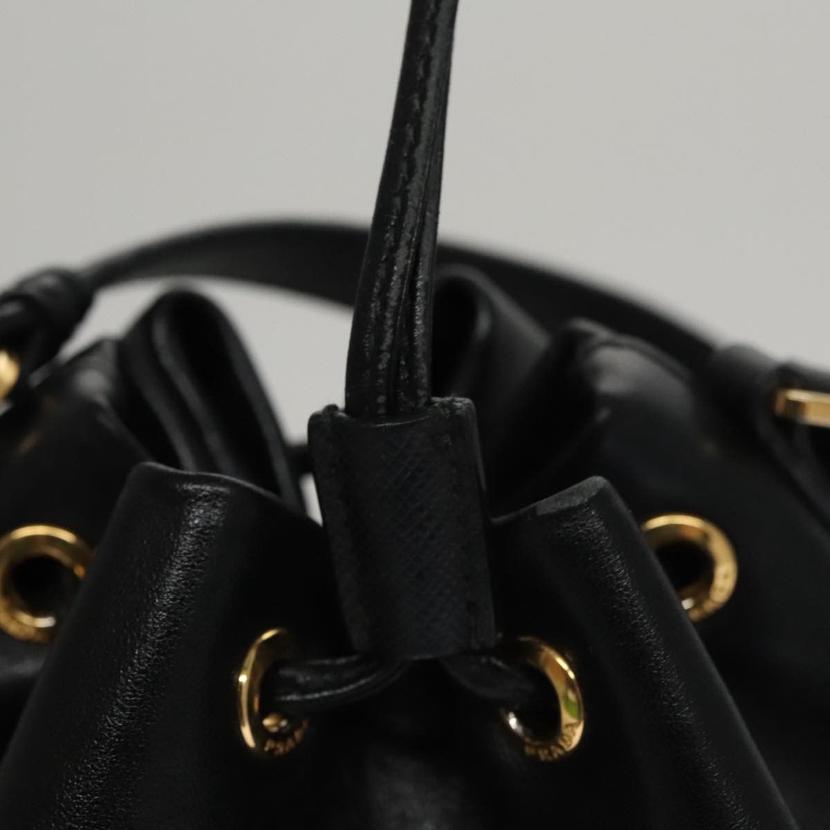 Prada Black Leather Handbag (Pre-Owned) Size ONE SIZE - 11 Thumbnail