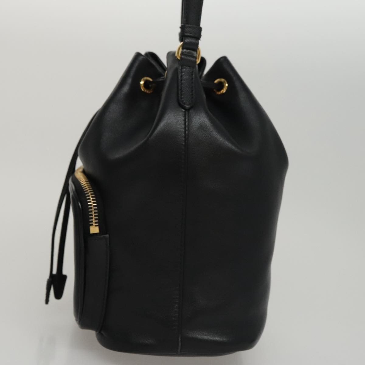 Prada Black Leather Handbag (Pre-Owned) Size ONE SIZE - 3 Thumbnail