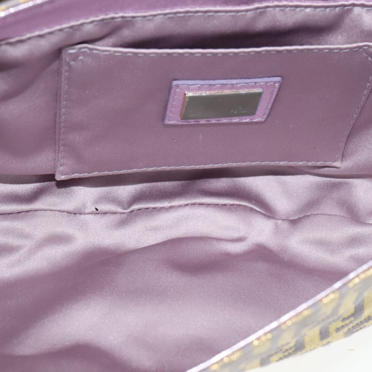 Fendi Zucchino Gold Canvas Shoulder Bag (Pre-Owned) Size ONE SIZE - 12 Thumbnail