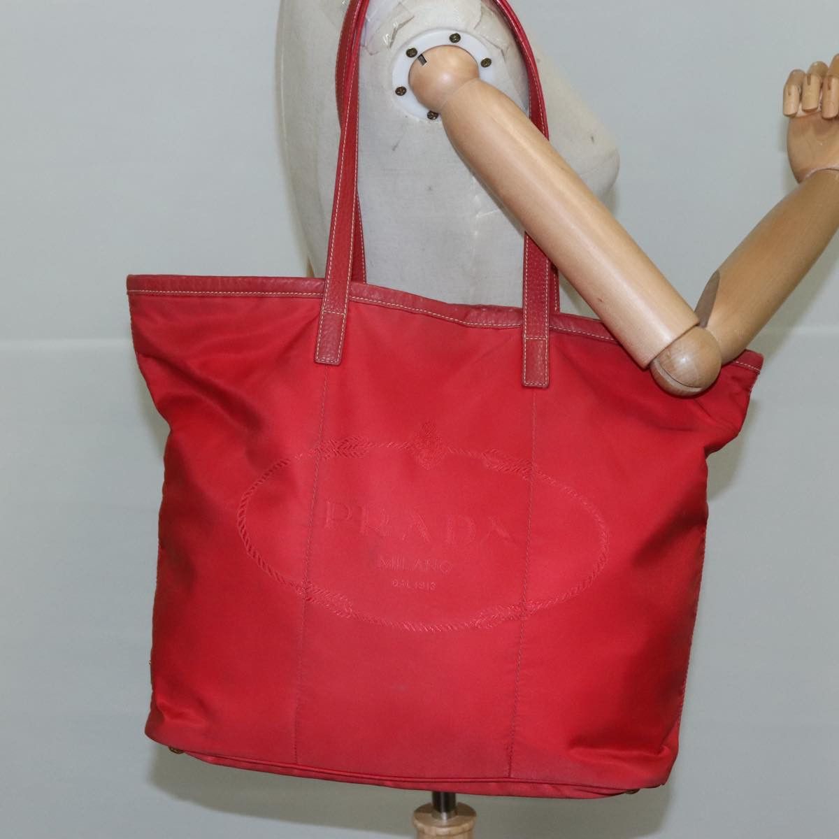 Prada Red Synthetic Tote Bag (Pre-Owned) Size ONE SIZE - 15 Thumbnail