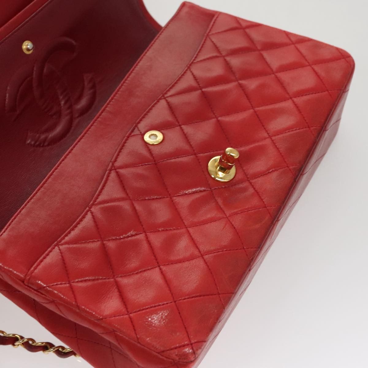 Chanel Timeless Red Leather Shoulder Bag (Pre-Owned) Size ONE SIZE - 14 Thumbnail