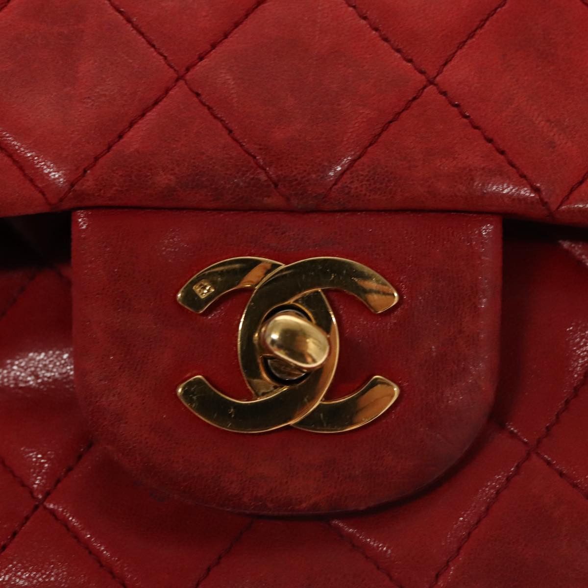 Chanel Timeless Red Leather Shoulder Bag (Pre-Owned) Size ONE SIZE - 8 Thumbnail