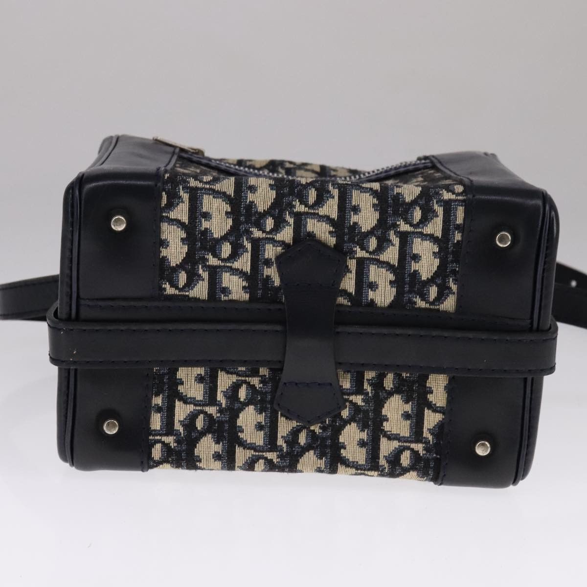 Dior Trotter Navy Canvas Shoulder Bag (Pre-Owned) Size ONE SIZE - 17 Thumbnail