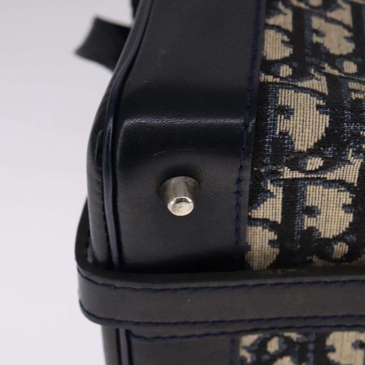 Dior Trotter Navy Canvas Shoulder Bag (Pre-Owned) Size ONE SIZE - 9 Thumbnail