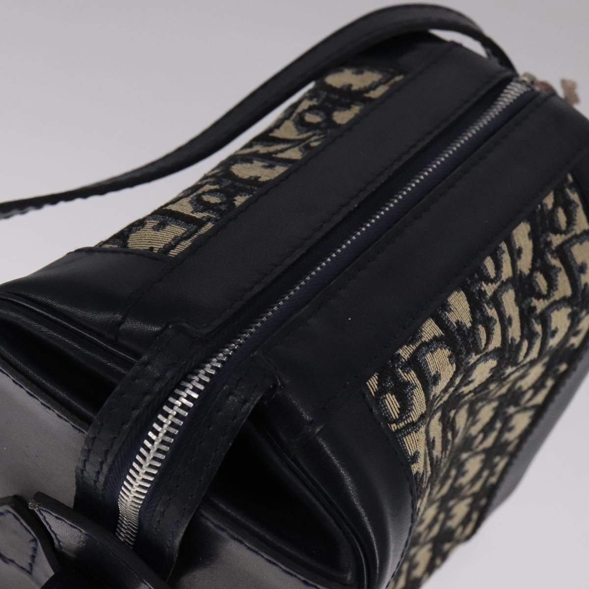 Dior Trotter Navy Canvas Shoulder Bag (Pre-Owned) Size ONE SIZE - 11 Thumbnail