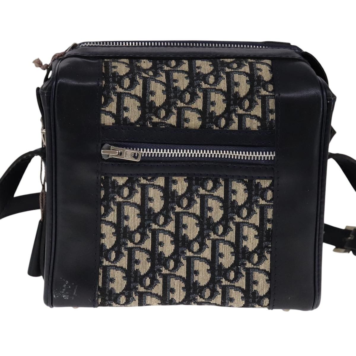 Dior Trotter Navy Canvas Shoulder Bag (Pre-Owned) Size ONE SIZE - 16 Thumbnail