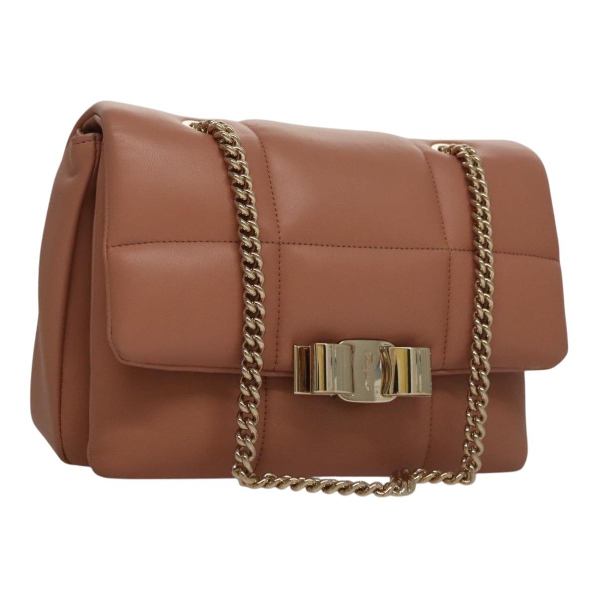 Salvatore Ferragamo Vara Brown Leather Shoulder Bag (Pre-Owned) Size ONE SIZE - 19 Thumbnail