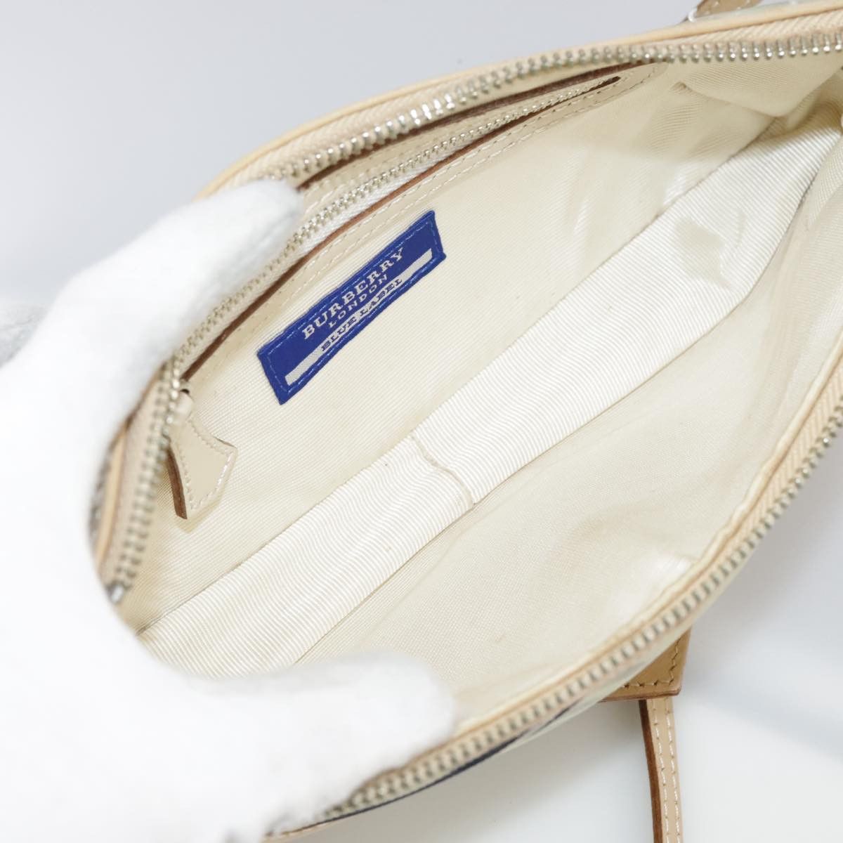 Burberry Nova Check Beige Canvas Shoulder Bag (Pre-Owned) Size ONE SIZE - 10 Thumbnail