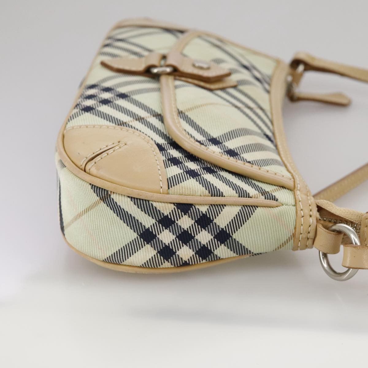 Burberry Nova Check Beige Canvas Shoulder Bag (Pre-Owned) Size ONE SIZE - 4 Thumbnail