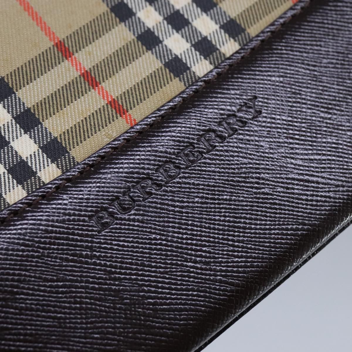 Burberry Nova Check Beige Canvas Shoulder Bag (Pre-Owned) Size ONE SIZE - 10 Thumbnail