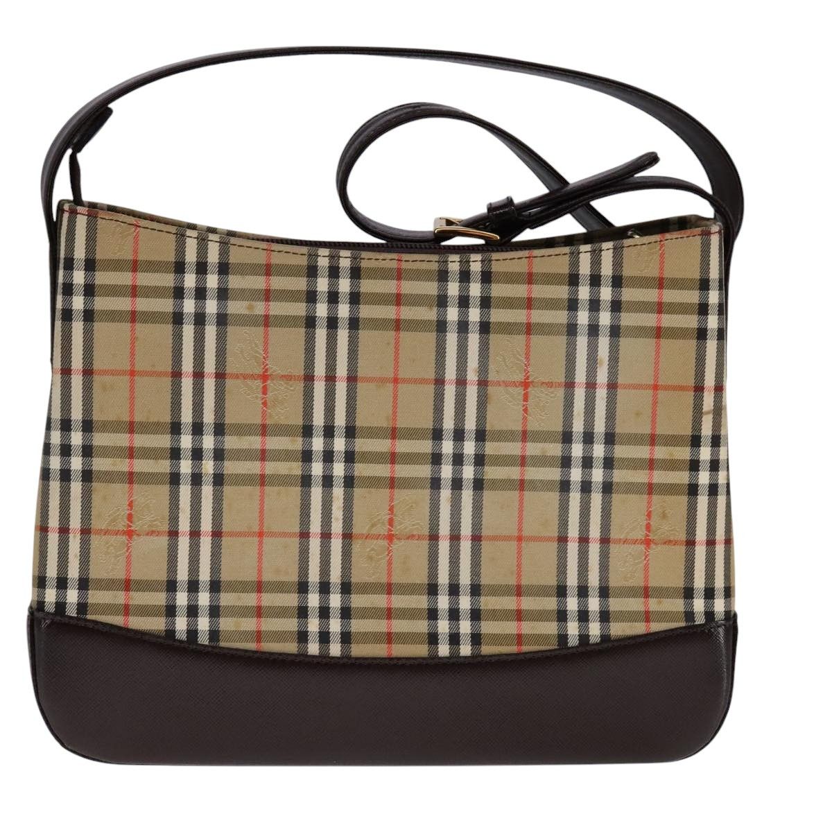 Burberry Nova Check Beige Canvas Shoulder Bag (Pre-Owned) Size ONE SIZE - 2 Thumbnail