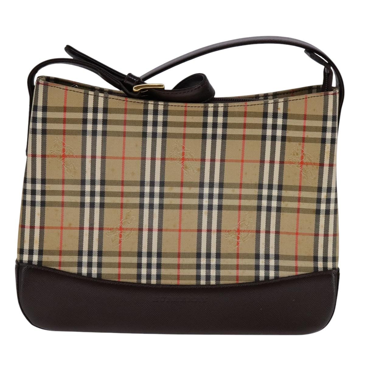 Burberry Nova Check Beige Canvas Shoulder Bag (Pre-Owned) Size ONE SIZE - 15 Thumbnail