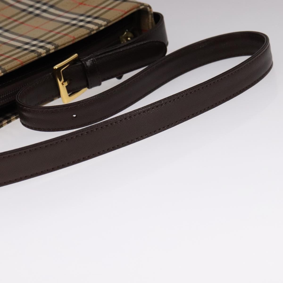 Burberry Nova Check Beige Canvas Shoulder Bag (Pre-Owned) Size ONE SIZE - 5 Thumbnail