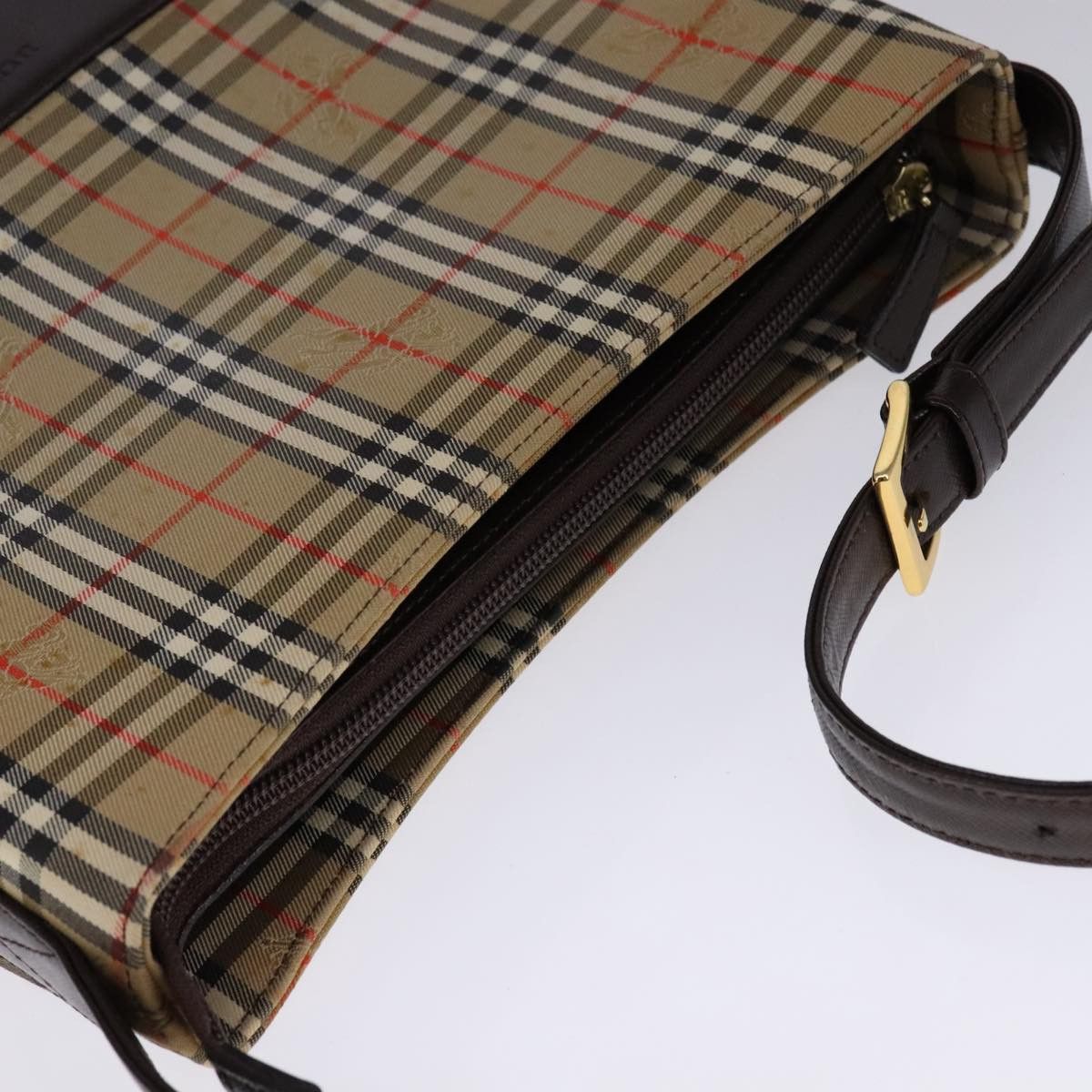 Burberry Nova Check Beige Canvas Shoulder Bag (Pre-Owned) Size ONE SIZE - 8 Thumbnail