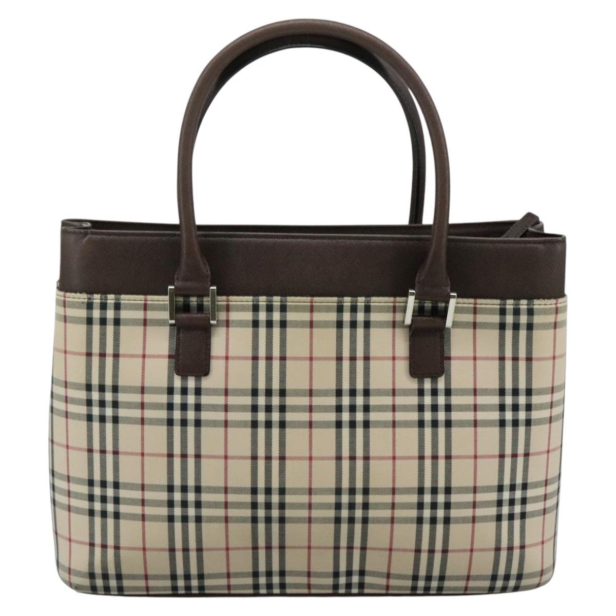 Burberry Nova Check Beige Canvas Tote Bag (Pre-Owned) Size ONE SIZE - 2 Thumbnail