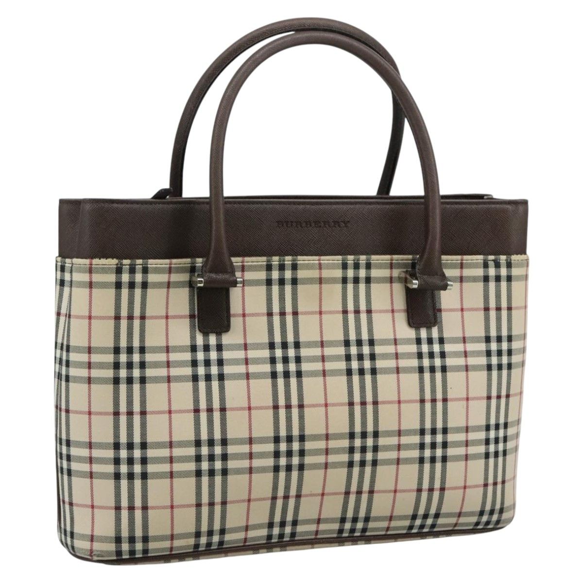 Burberry Nova Check Beige Canvas Tote Bag (Pre-Owned) Size ONE SIZE - 14 Thumbnail