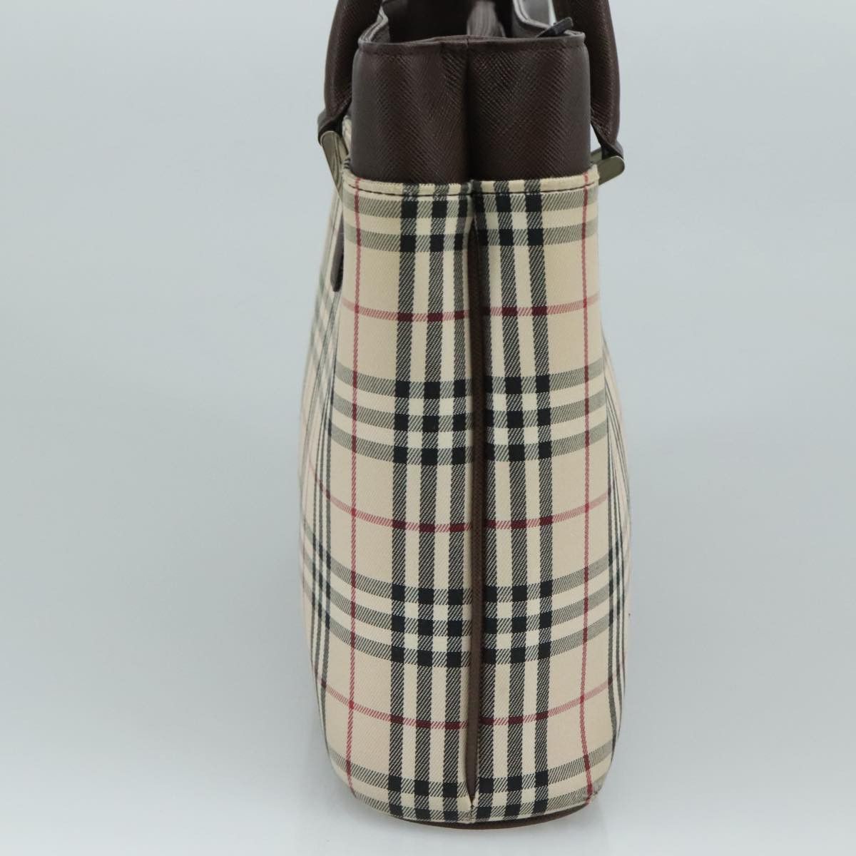 Burberry Nova Check Beige Canvas Tote Bag (Pre-Owned) Size ONE SIZE - 3 Thumbnail
