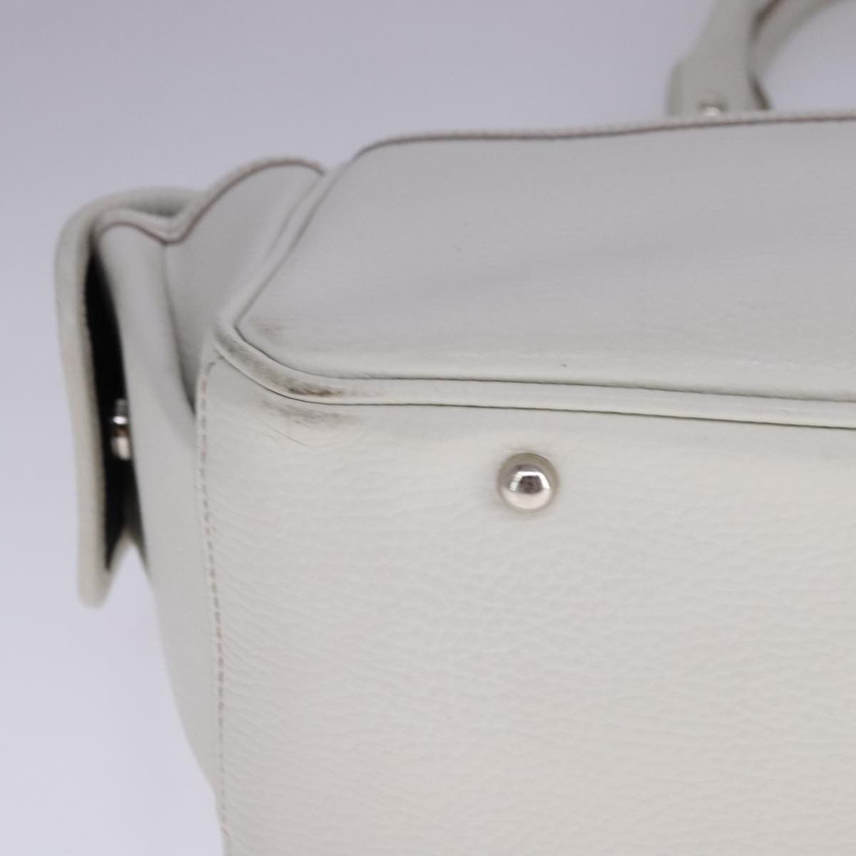 Burberry White Leather Handbag (Pre-Owned) Size ONE SIZE - 7 Thumbnail