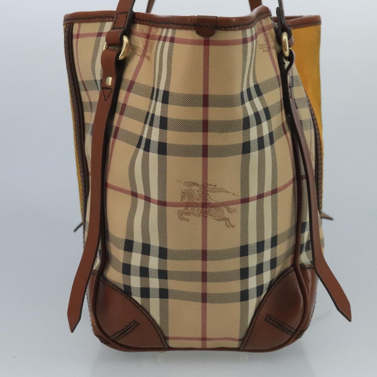 Burberry Nova Check Beige Canvas Shoulder Bag (Pre-Owned) Size ONE SIZE - 4 Thumbnail
