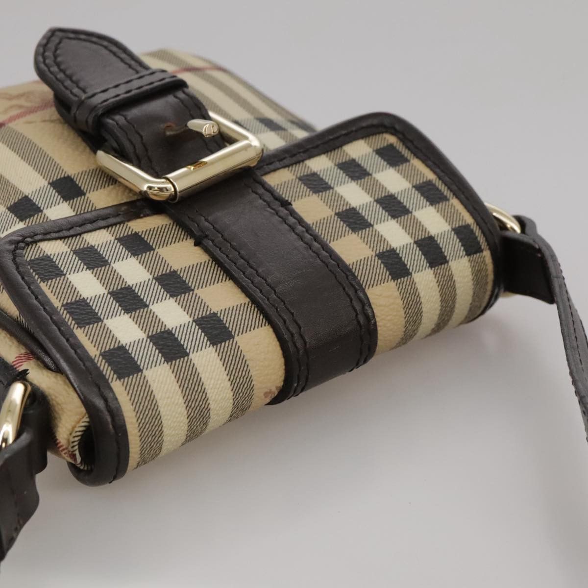 Burberry Nova Check Beige Canvas Shoulder Bag (Pre-Owned) Size ONE SIZE - 16 Thumbnail