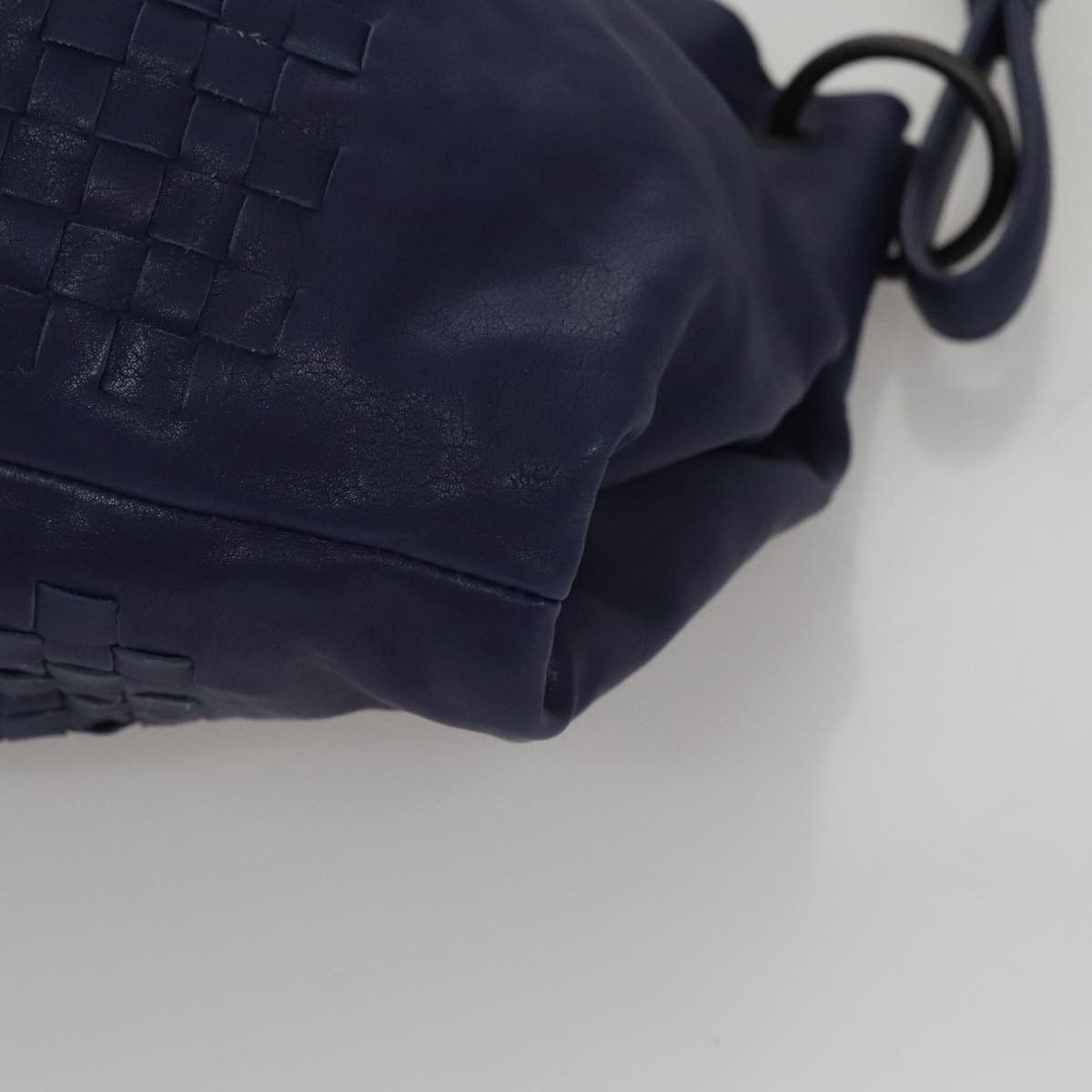 Bottega Veneta Intrecciato Navy Leather Shoulder Bag (Pre-Owned) Size ONE SIZE - 6 Thumbnail