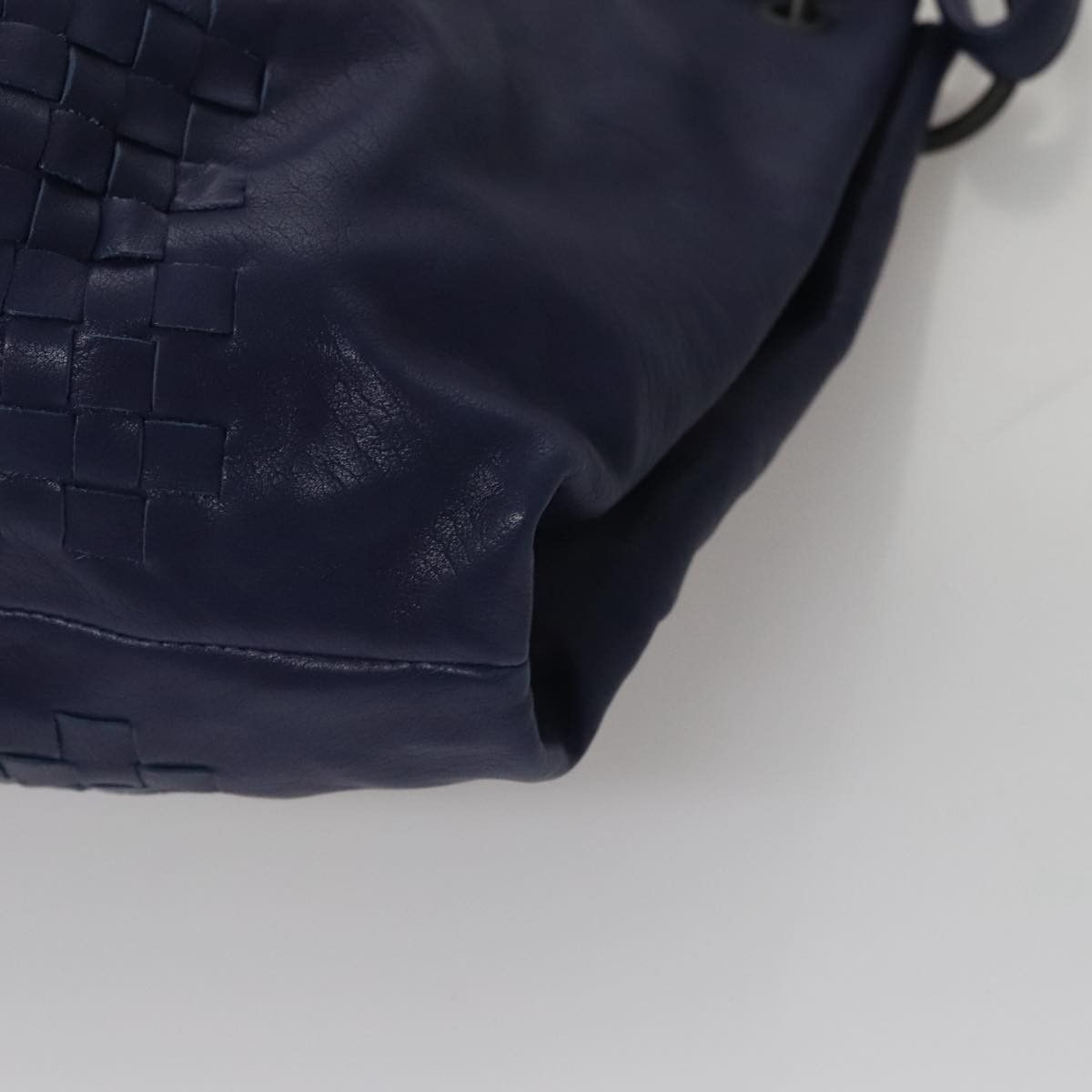 Bottega Veneta Intrecciato Navy Leather Shoulder Bag (Pre-Owned) Size ONE SIZE - 7 Thumbnail