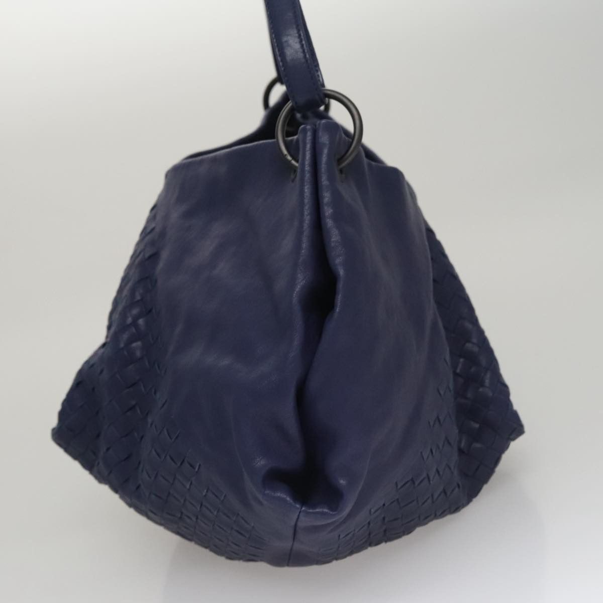 Bottega Veneta Intrecciato Navy Leather Shoulder Bag (Pre-Owned) Size ONE SIZE - 3 Thumbnail