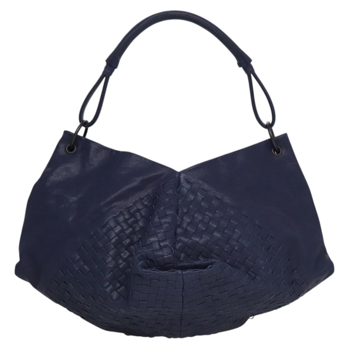 Bottega Veneta Intrecciato Navy Leather Shoulder Bag (Pre-Owned) Size ONE SIZE - 2 Thumbnail