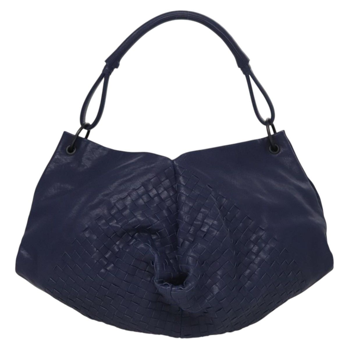 Bottega Veneta Intrecciato Navy Leather Shoulder Bag (Pre-Owned) Size ONE SIZE - 17 Thumbnail