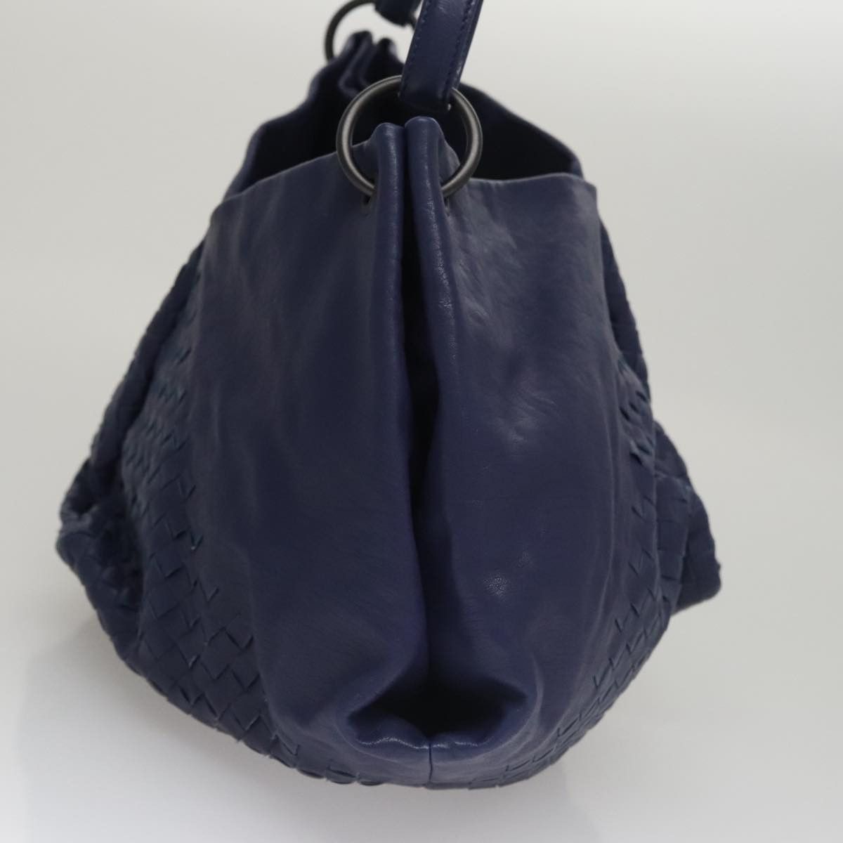 Bottega Veneta Intrecciato Navy Leather Shoulder Bag (Pre-Owned) Size ONE SIZE - 4 Thumbnail