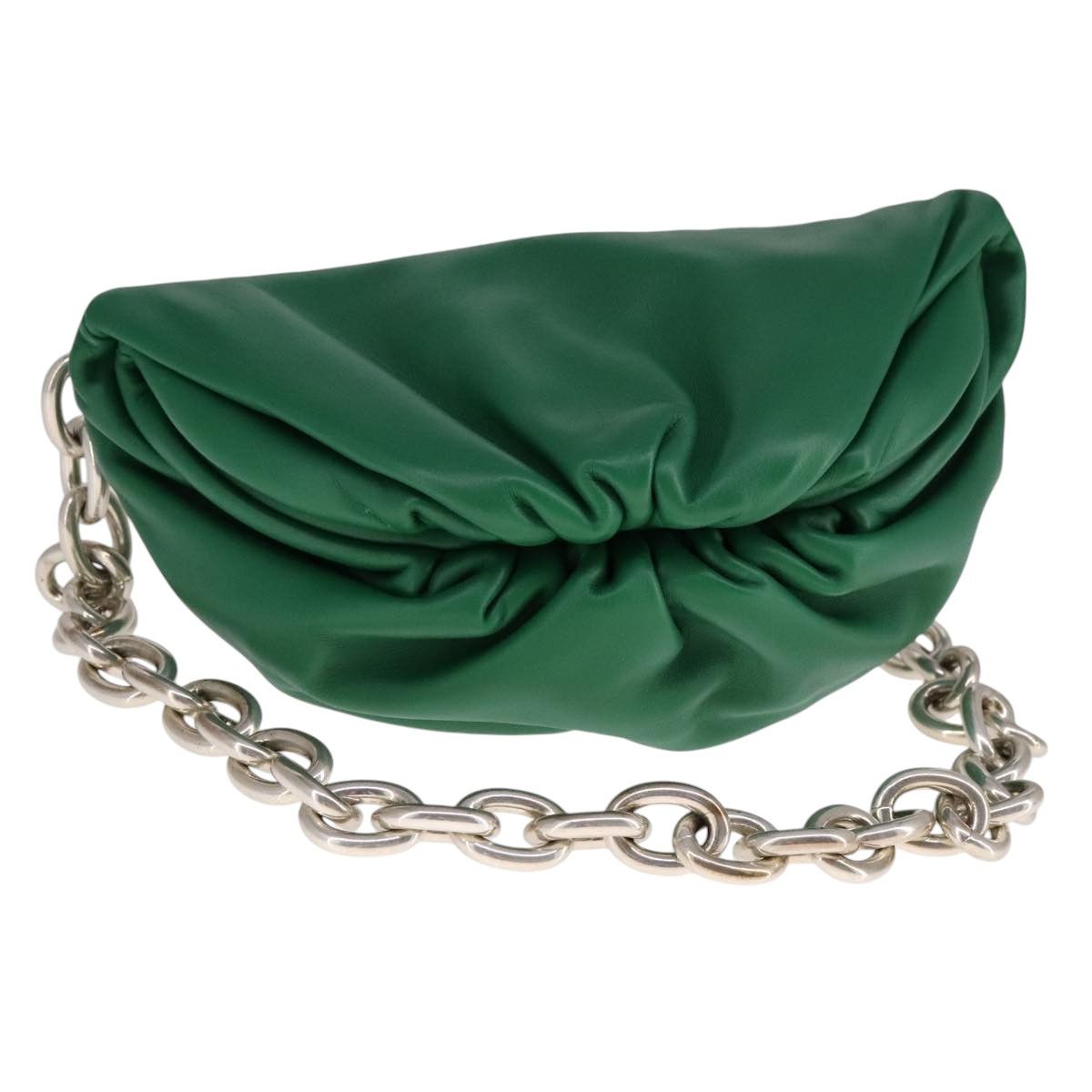 Bottega Veneta Green Leather Shoulder Bag (Pre-Owned) Size ONE SIZE - 4 Thumbnail