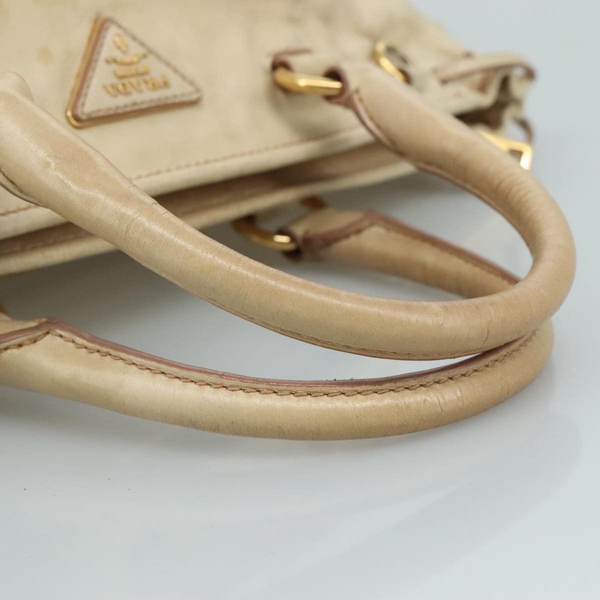 Prada Vitello Beige Leather Handbag (Pre-Owned) Size ONE SIZE - 5 Thumbnail