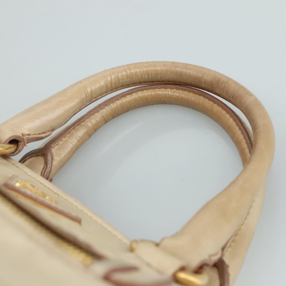 Prada Vitello Beige Leather Handbag (Pre-Owned) Size ONE SIZE - 6 Thumbnail