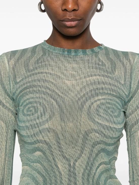 Jean Paul Gaultier JEAN PAUL GAULTIER Women Sweater 2534FTO270 T5870351 Green Size S / US 4 / IT 40 - 5 Thumbnail