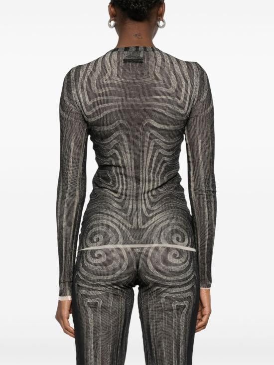 Jean Paul Gaultier JEAN PAUL GAULTIER Women Sweater 2534FTO270 T587000203 Black Size XS / US 0-2 / IT 36-38 - 2 Thumbnail
