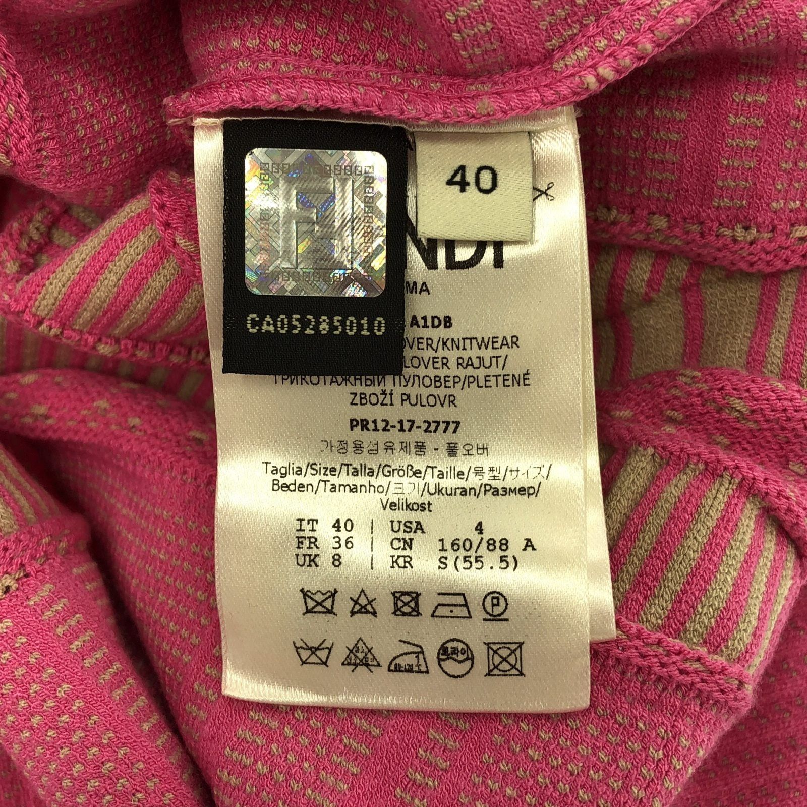 Fendi Fendi Knitwear/Sweaters Sweater Rayon Pink Size ONE SIZE - 6 Thumbnail