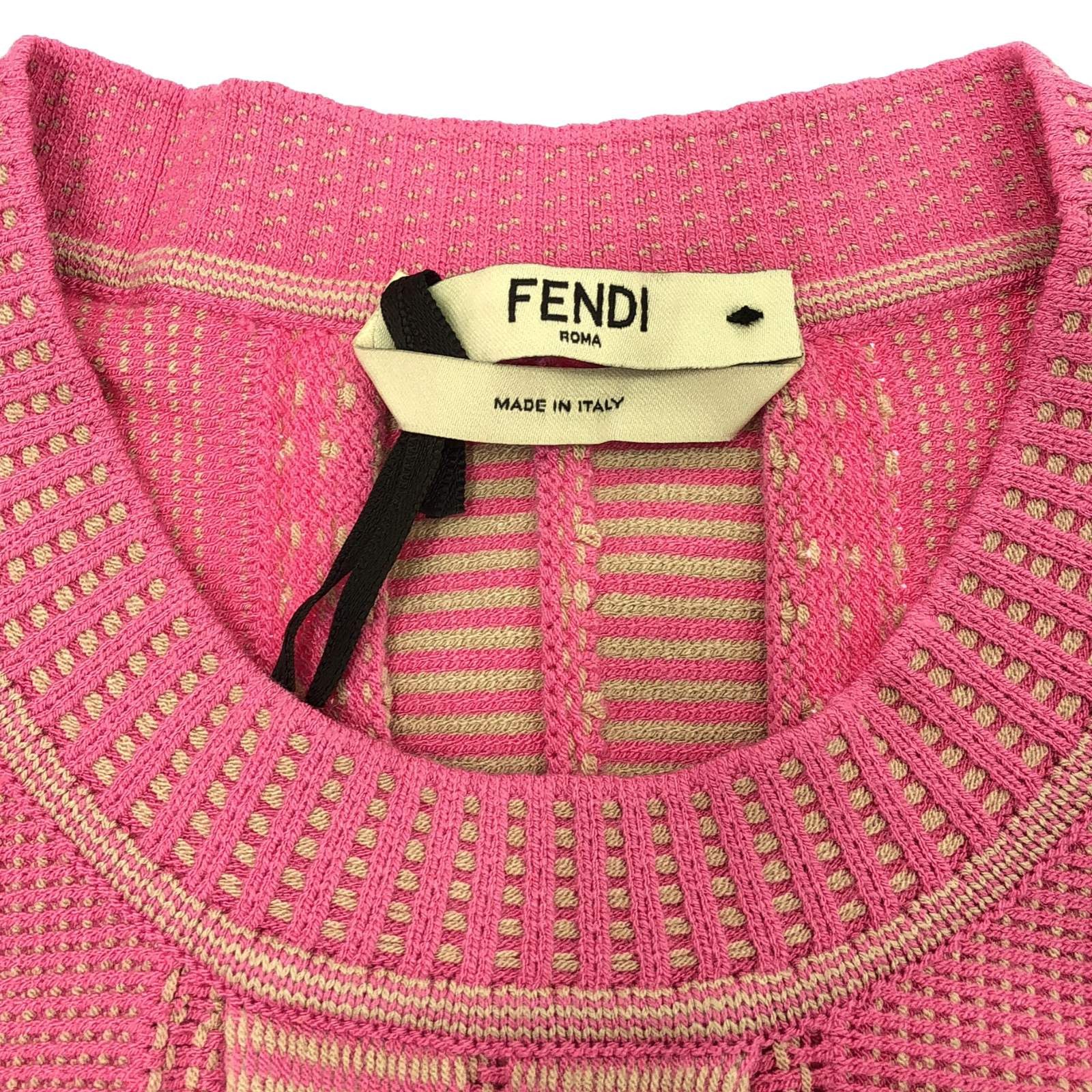 Fendi Fendi Knitwear/Sweaters Sweater Rayon Pink Size ONE SIZE - 5 Thumbnail
