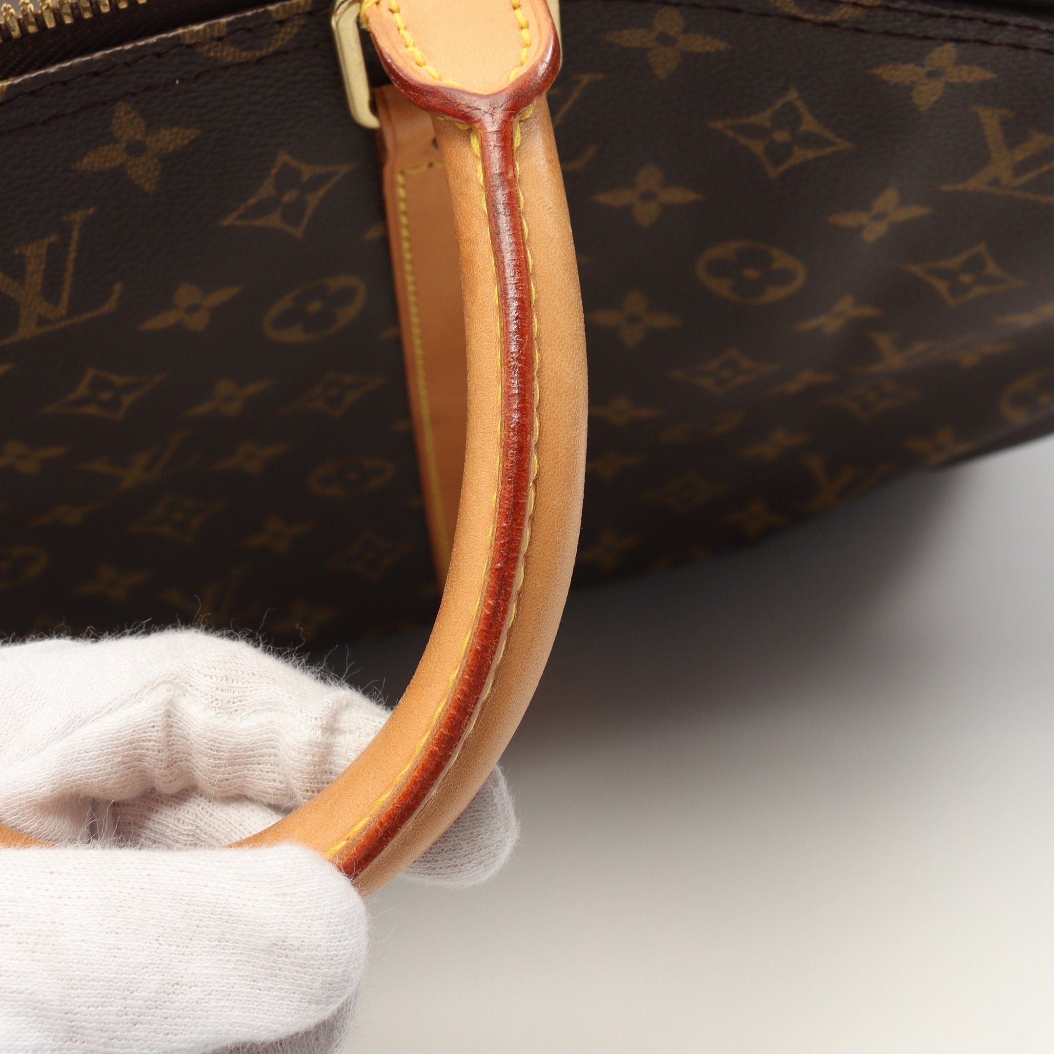 Louis Vuitton Louis Vuitton Keepall 55 Monogram Boston Bag Leather Brown Size ONE SIZE - 10 Thumbnail
