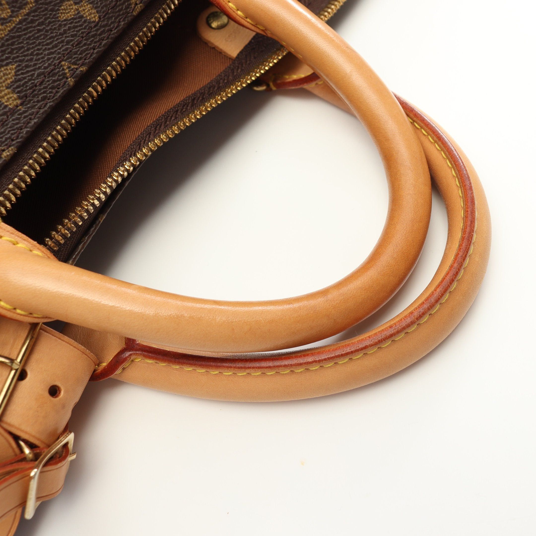 Louis Vuitton Louis Vuitton Keepall 55 Monogram Boston Bag Leather Brown Size ONE SIZE - 9 Thumbnail
