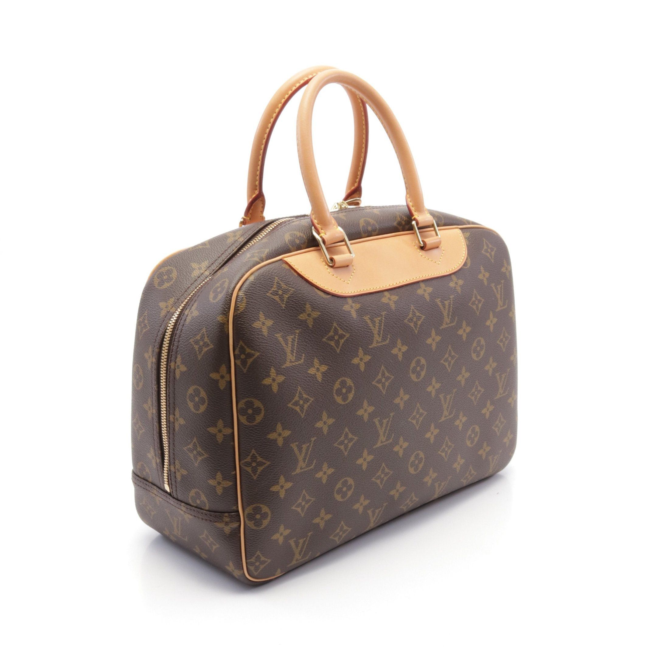 Louis Vuitton Louis Vuitton Deauville Bowling Vanity Monogram Handbag Leather Brown Size ONE SIZE - 2 Thumbnail