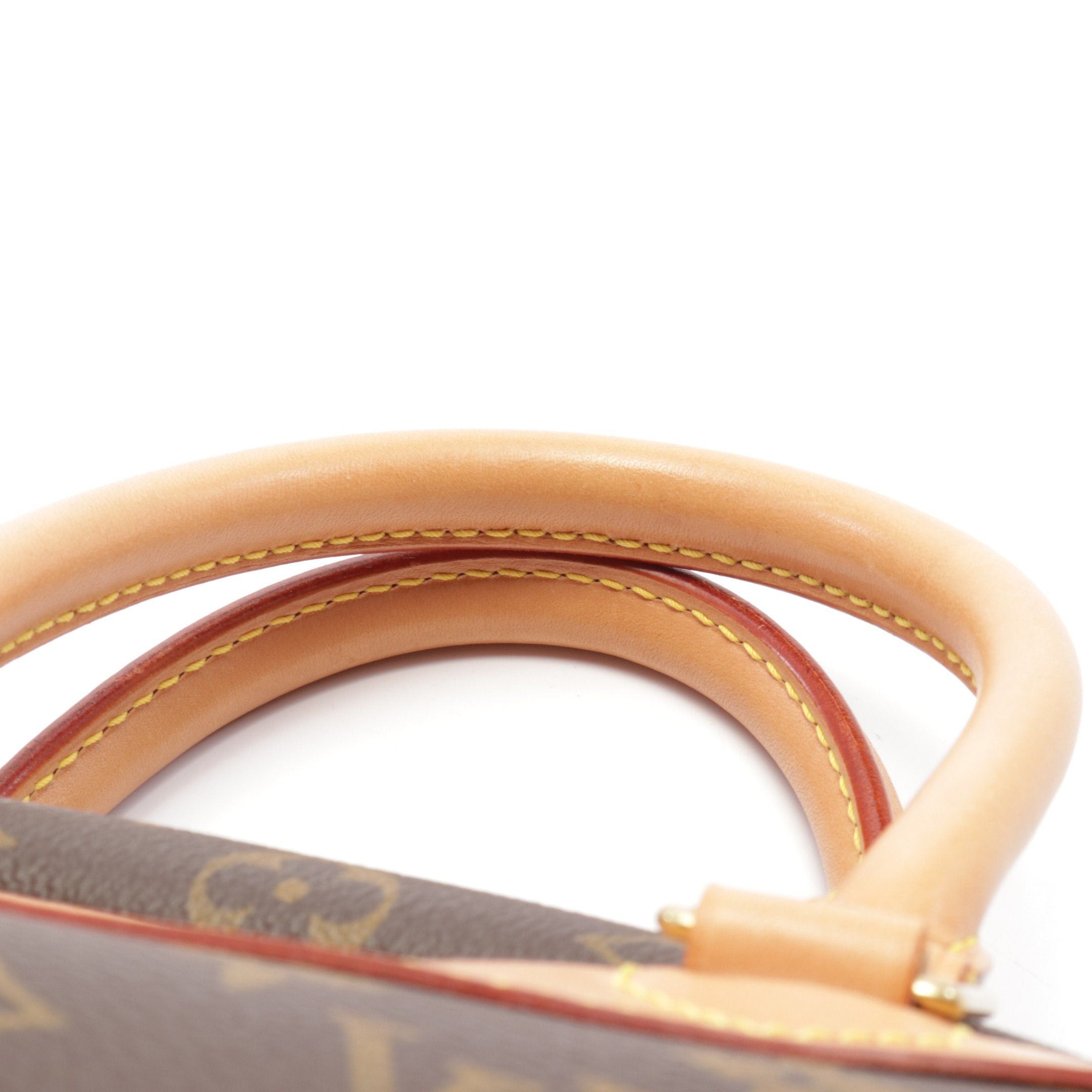 Louis Vuitton Louis Vuitton Deauville Bowling Vanity Monogram Handbag Leather Brown Size ONE SIZE - 6 Thumbnail