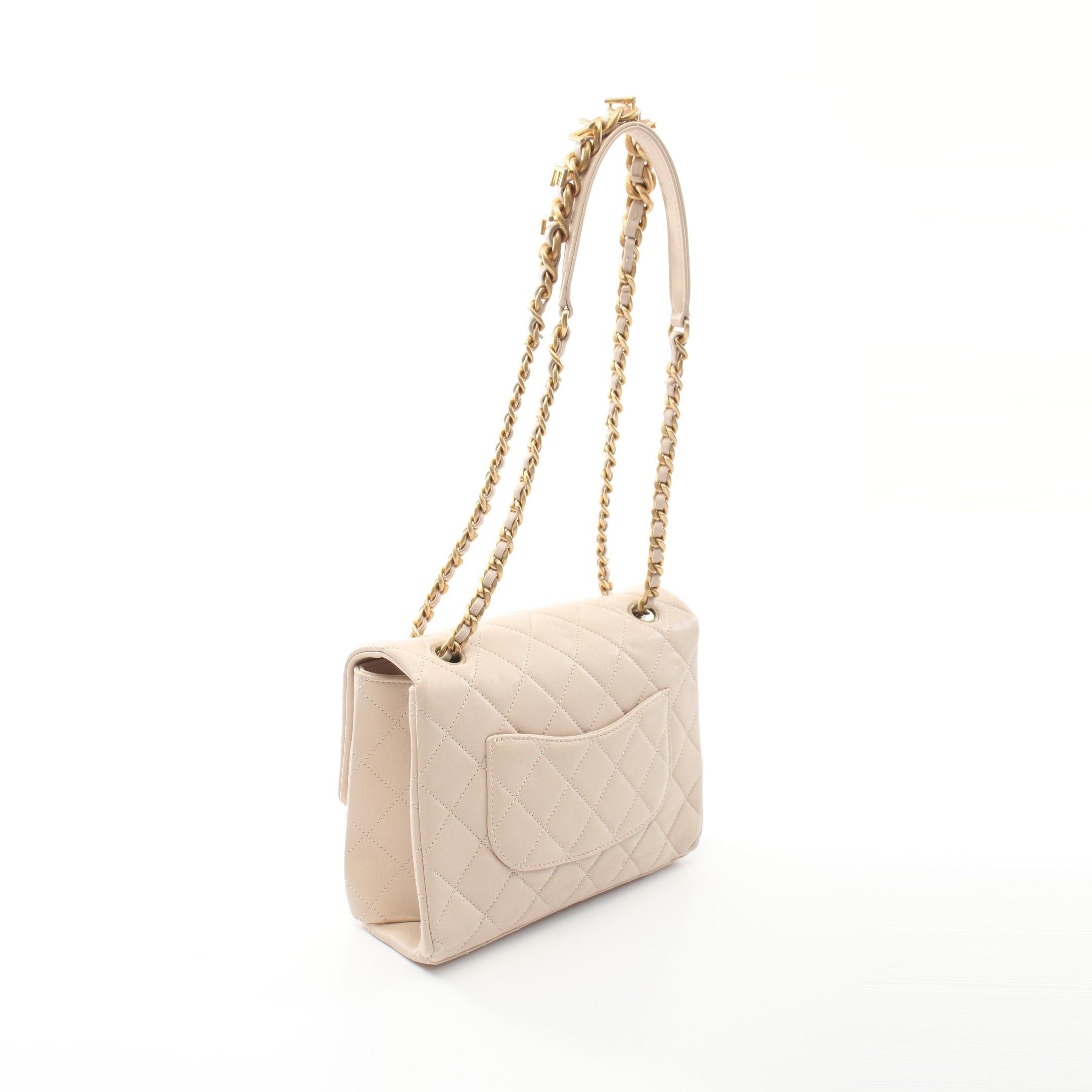 Chanel Chanel Matelasse Chain Shoulder Bag Lambskin Pink Beige Gold Hardware Size ONE SIZE - 2 Thumbnail